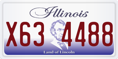 IL license plate X634488