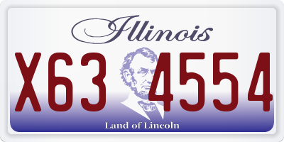 IL license plate X634554