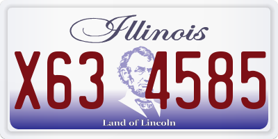 IL license plate X634585