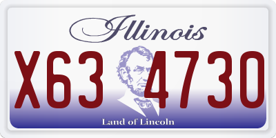 IL license plate X634730