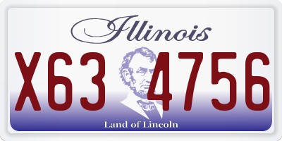 IL license plate X634756