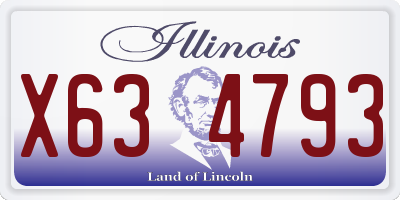 IL license plate X634793