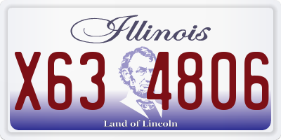 IL license plate X634806