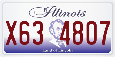 IL license plate X634807