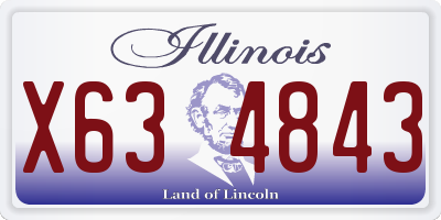 IL license plate X634843