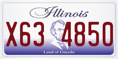 IL license plate X634850