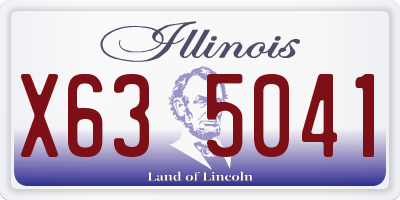 IL license plate X635041