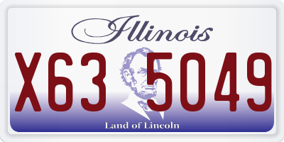 IL license plate X635049