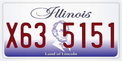 IL license plate X635151