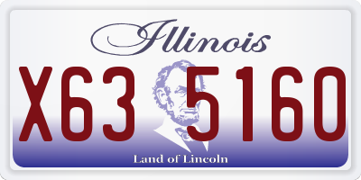 IL license plate X635160
