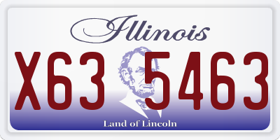 IL license plate X635463