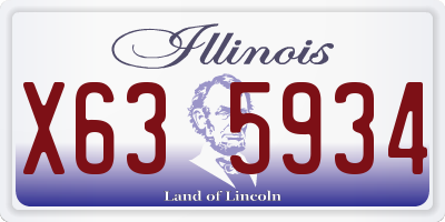 IL license plate X635934