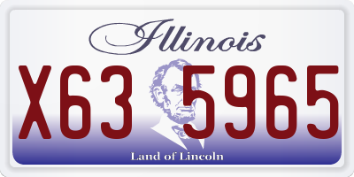 IL license plate X635965