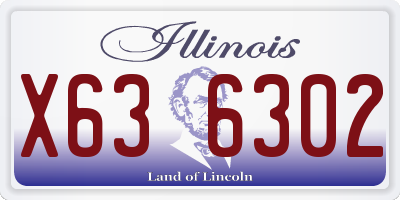 IL license plate X636302