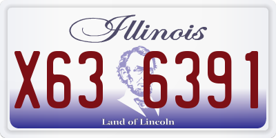 IL license plate X636391