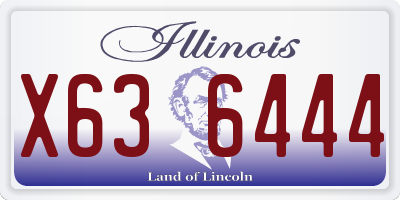 IL license plate X636444
