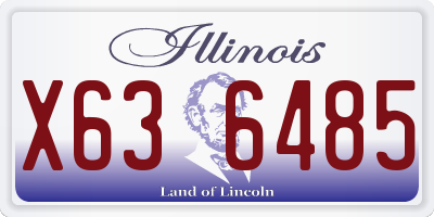 IL license plate X636485
