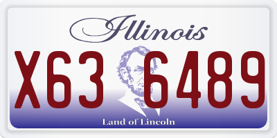 IL license plate X636489