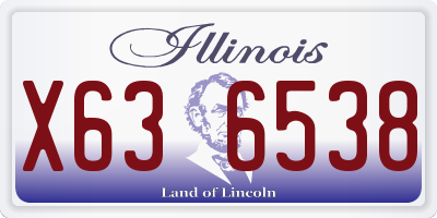 IL license plate X636538