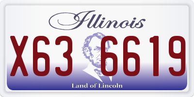 IL license plate X636619