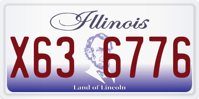 IL license plate X636776