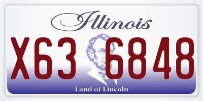 IL license plate X636848