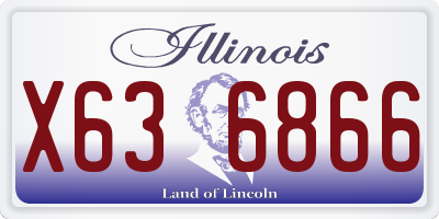 IL license plate X636866