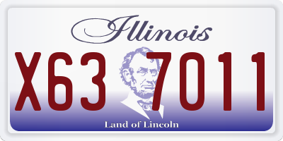 IL license plate X637011