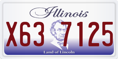 IL license plate X637125