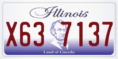 IL license plate X637137