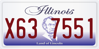 IL license plate X637551