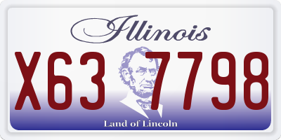 IL license plate X637798