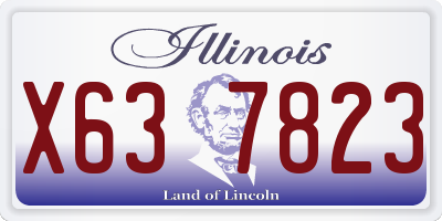 IL license plate X637823
