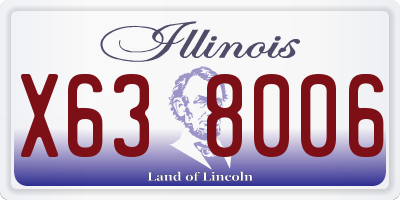IL license plate X638006