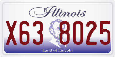IL license plate X638025