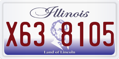 IL license plate X638105