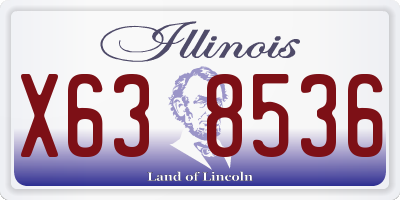 IL license plate X638536