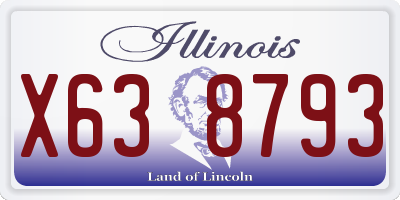 IL license plate X638793