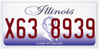 IL license plate X638939