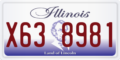 IL license plate X638981