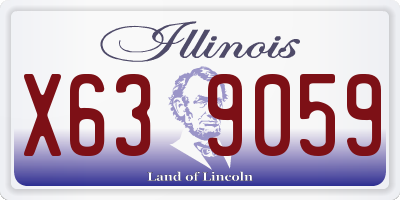 IL license plate X639059