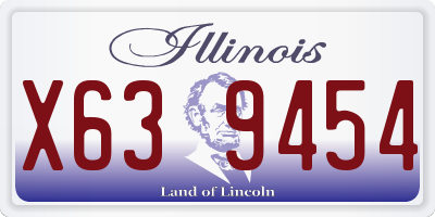 IL license plate X639454