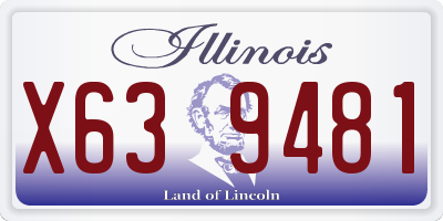 IL license plate X639481