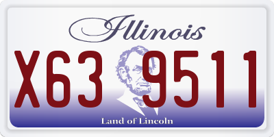 IL license plate X639511