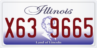 IL license plate X639665