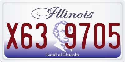 IL license plate X639705