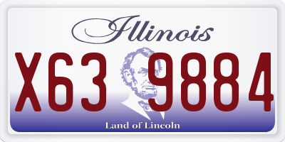 IL license plate X639884