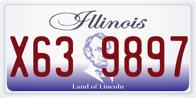 IL license plate X639897