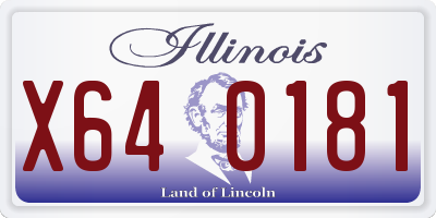 IL license plate X640181