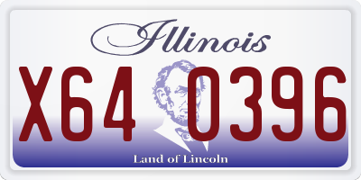 IL license plate X640396